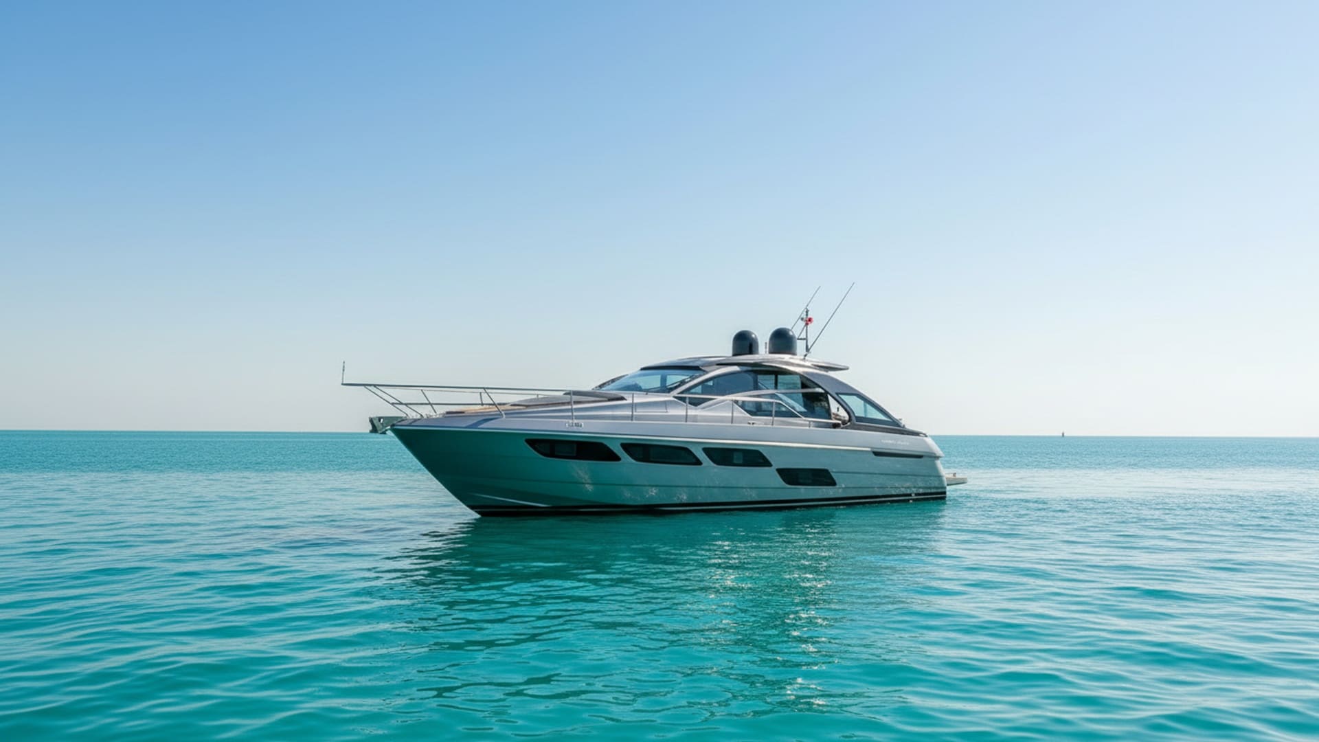 Ruby Sanctuary 52 ft yacht exterior, sleek design in Dubai