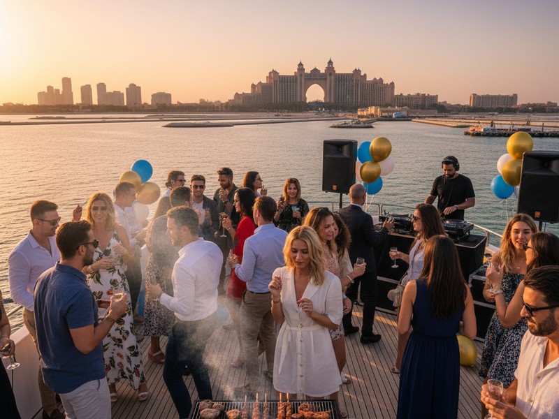 Gold Package — BBQ and DJ party on 62ft yacht Palm Jumeirah