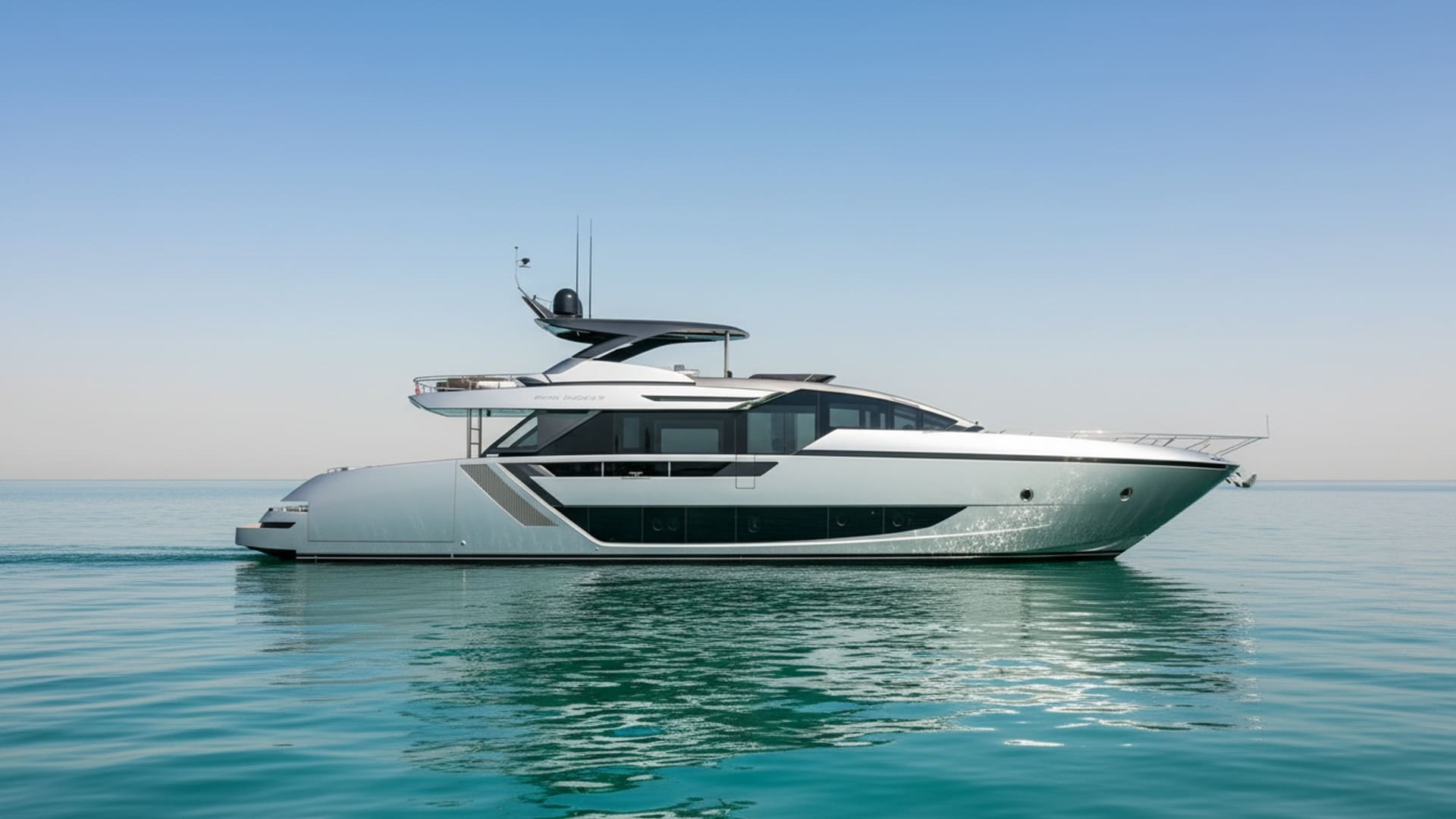 Silver Dream 82 ft yacht exterior, sleek design