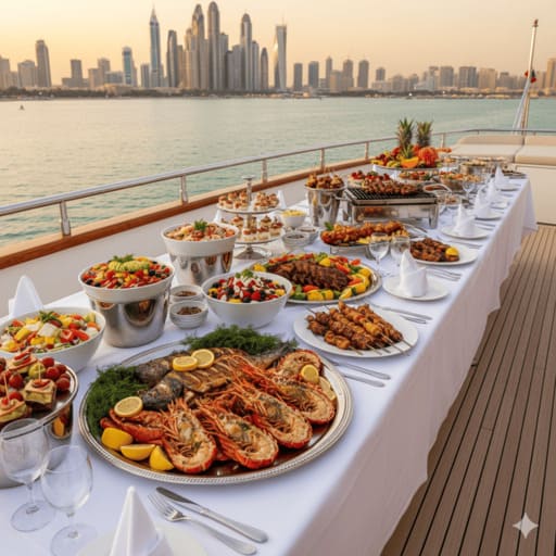 Champagne and premium drinks package on luxury yacht Dubai.